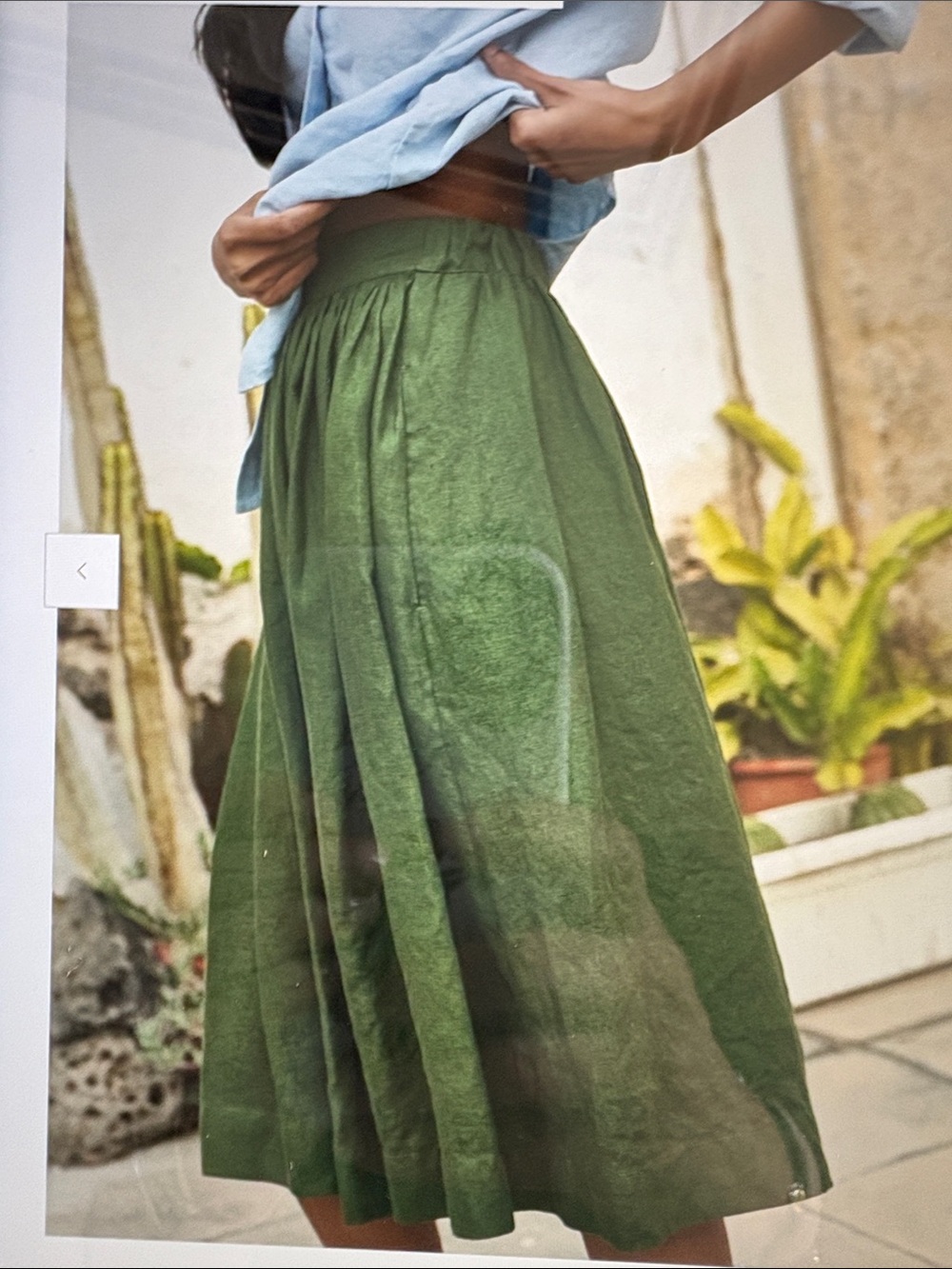 Not perfect linen 1950’s city flat from skirt size M EUC - Picture 3 of 12